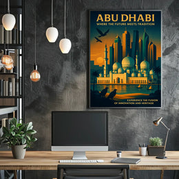 Abu Dhabi Harmony Future Meets Tradition Poster