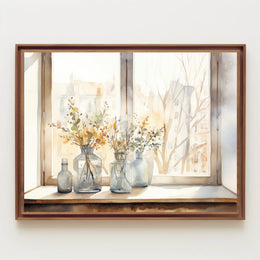 Tranquil Window Still Life Poster