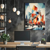 Urban Geometric Symphony Poster