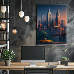 New York City Skyline Broadway Poster Modern Wall Art
