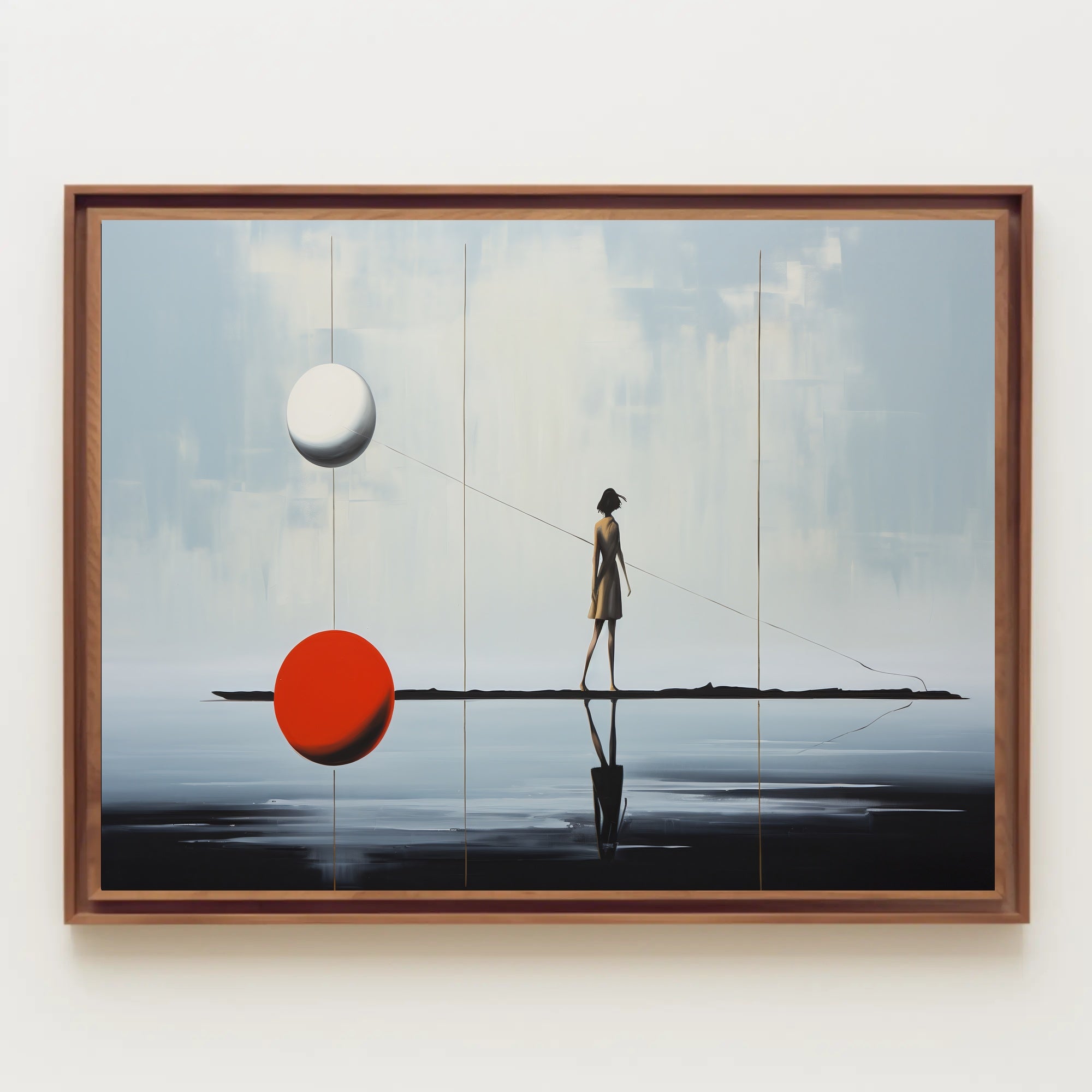 Ethereal Balance Surreal Reflection Artwork Poster