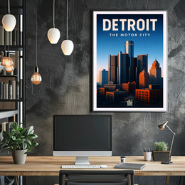 Detroit The Motor City Poster PosterGoat