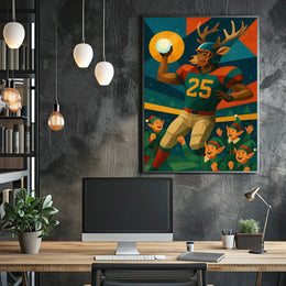 Reindeer Quarterback Extravaganza Poster