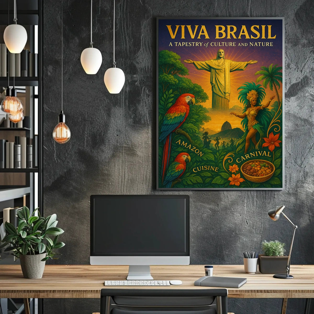 Viva Brasil A Tapestry of Culture and Nature Poster