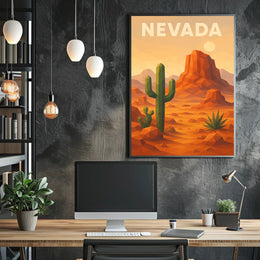 Nevada Desert Landscape Poster