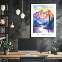 Majestic Rocky Mountains Poster PosterGoat