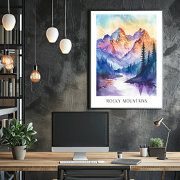 Majestic Rocky Mountains Poster PosterGoat