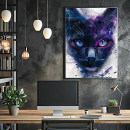Cosmic Feline Art Print Poster for Home Decor and Wall Art PosterGoat