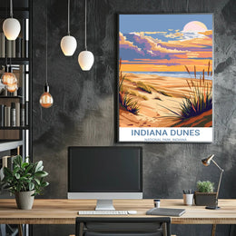 Indiana Dunes Scenic Travel Poster