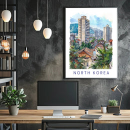 Urban Landscape of North Korea Poster PosterGoat