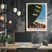 WWII Army Recruitment Poster: Vintage and Patriotic Propaganda
