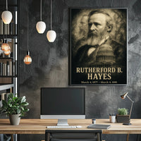 Rutherford B. Hayes 19th President of the United States Double Exposure Poster