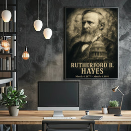 Rutherford B. Hayes 19th President of the United States Double Exposure Poster