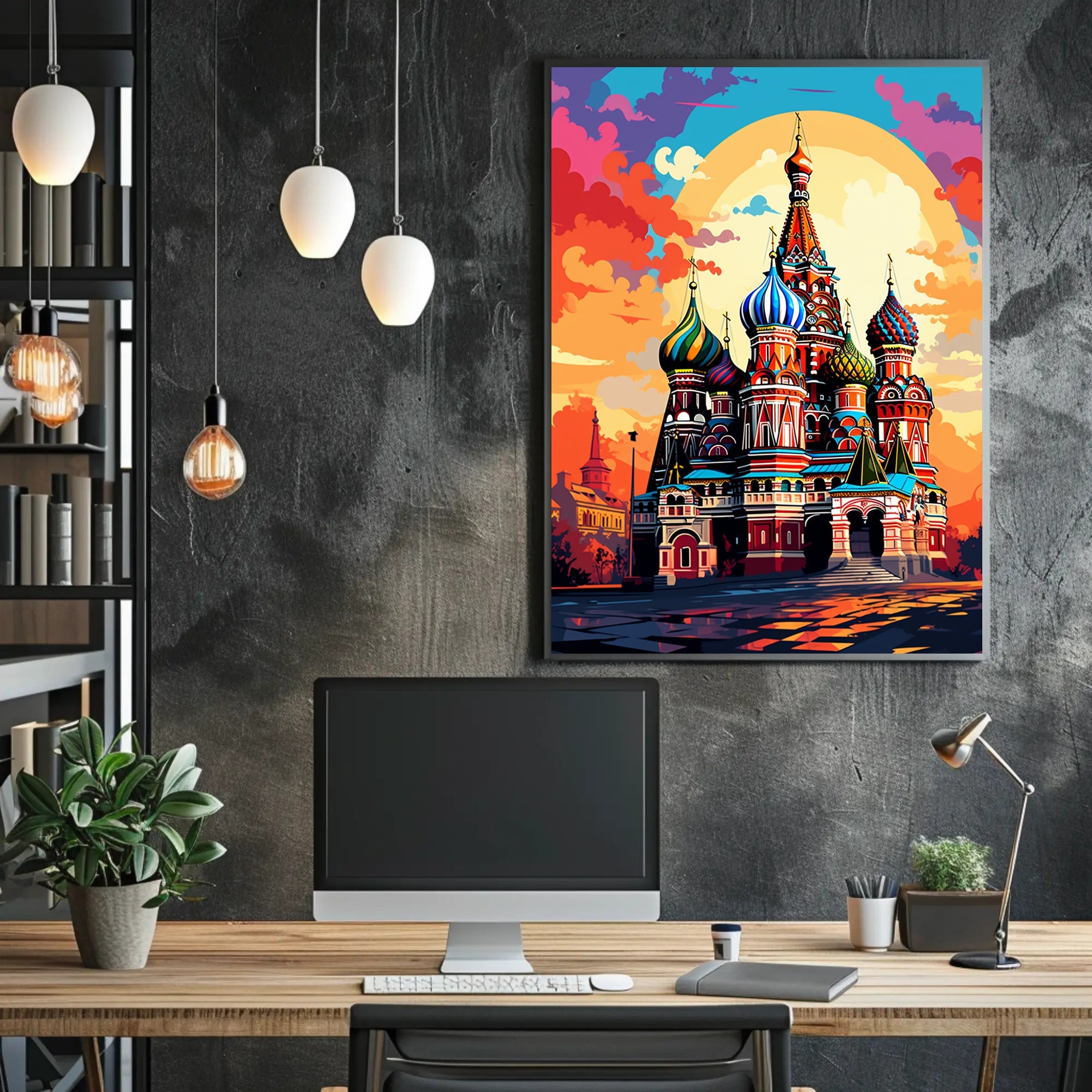 Vibrant St. BasilS Cathedral Poster