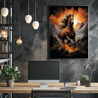 Majestic Stallion In The Mountains Poster