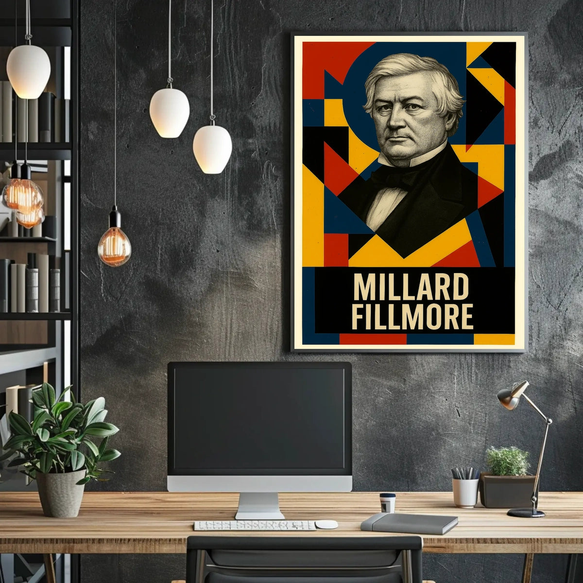 Millard Fillmore 13th President of the United States Abstract Pop Poster