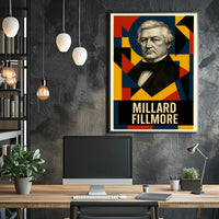 Millard Fillmore 13th President of the United States Abstract Pop Poster
