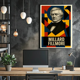 Millard Fillmore 13th President of the United States Abstract Pop Poster