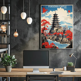 Fukuoka Castle Heritage Art Print - Cultural or Heritage Poster