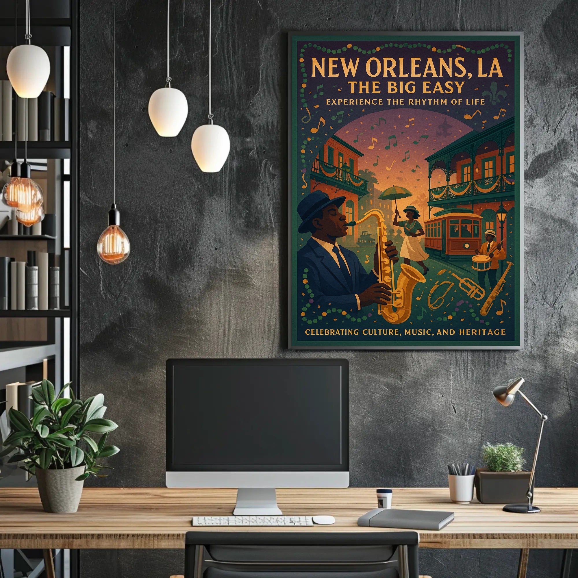 New Orleans Celebration Vintage Cultural or Heritage Poster