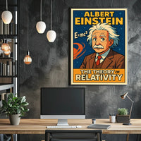 Einstein Relativity Vintage Intellectual Decor Poster