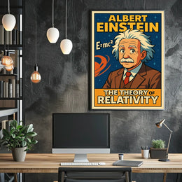 Einstein Relativity Vintage Intellectual Decor Poster