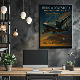 Budd RB Conestoga WWII Aviation Poster