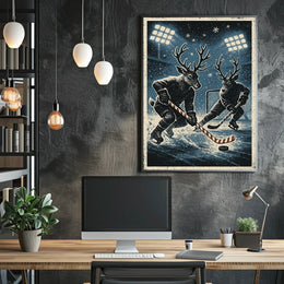 Deer on Ice Poster