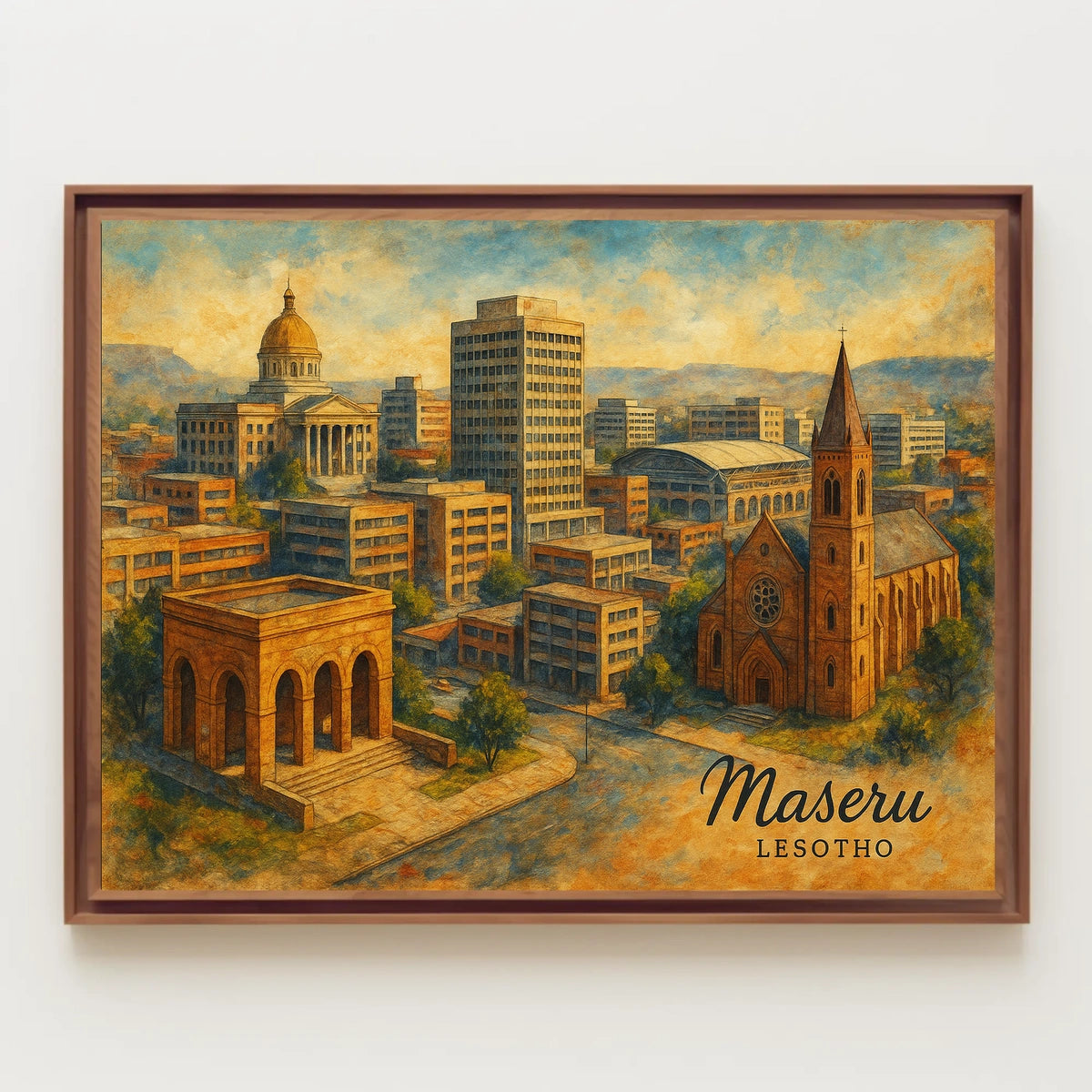 Maseru Cityscape Poster