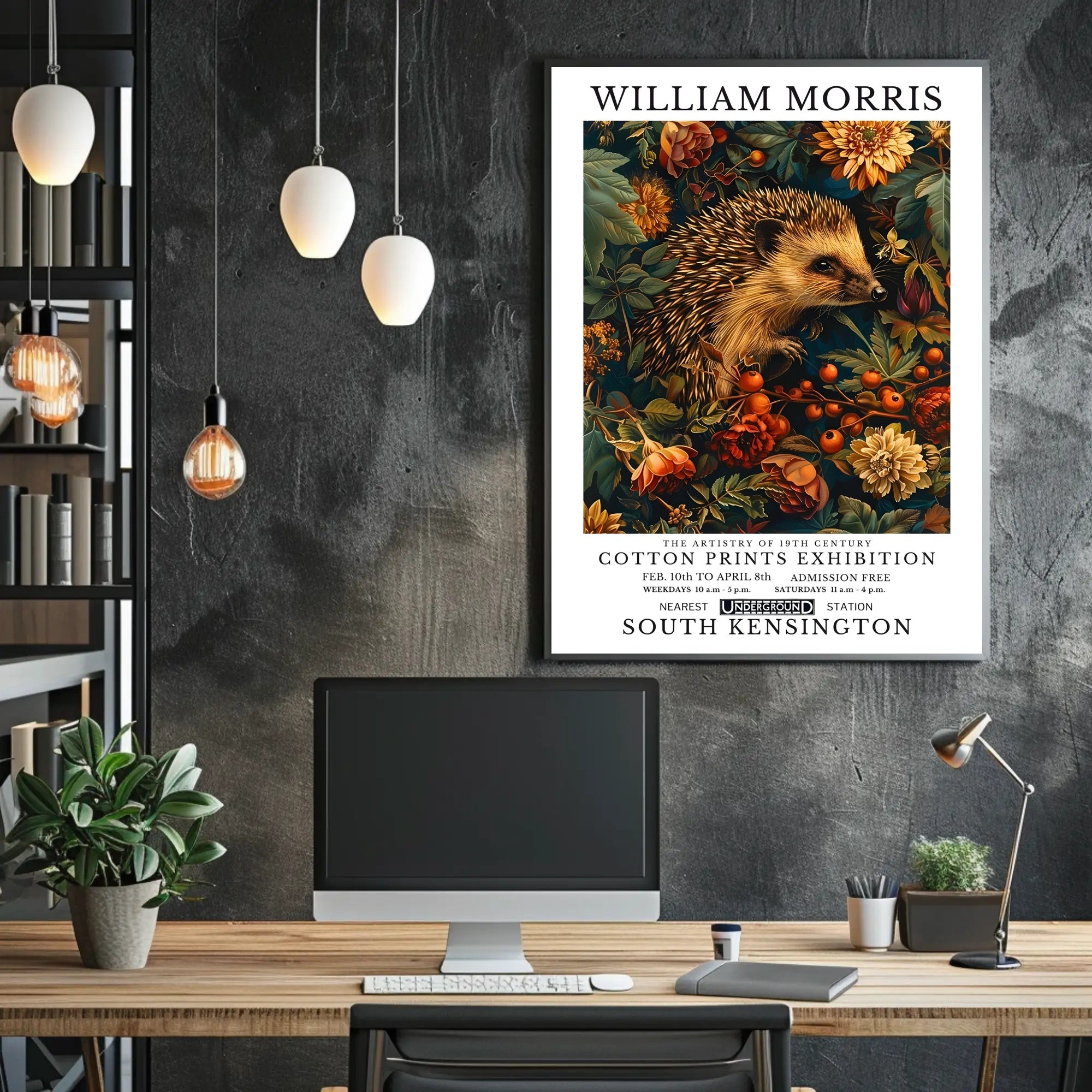 William Morris Hedgehog Art Print Cultural or Heritage Poster