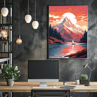 Serene Mountain Retreat Poster PosterGoat
