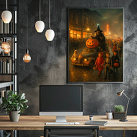 Nostalgic Halloween Parade Vintage Storybook Style Classic Halloween Nostalgia Collector Poster