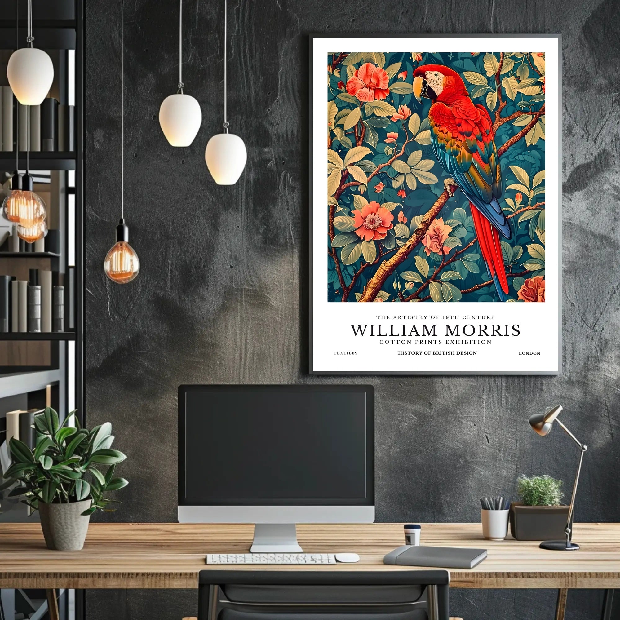 Vintage Parrot Print: Artistic Poster for Heritage Exhibition
