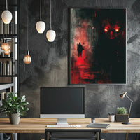 Mysterious Silhouette Horror Scene Suspenseful Artistic Poster PosterGoat