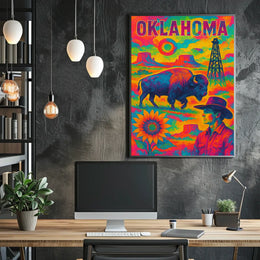 Oklahoma A Vibrant Tribute Poster