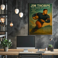 Jim Thorpe Legendary Sports Hero Poster