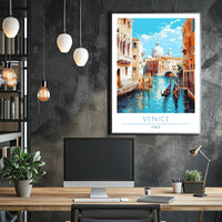 Venice Canal Scene Poster