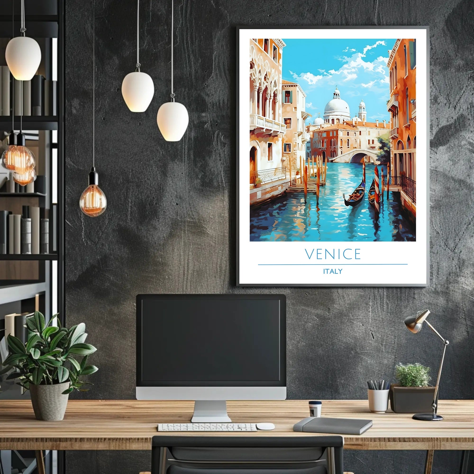 Venice Canal Scene Poster