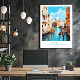 Venice Canal Scene Poster