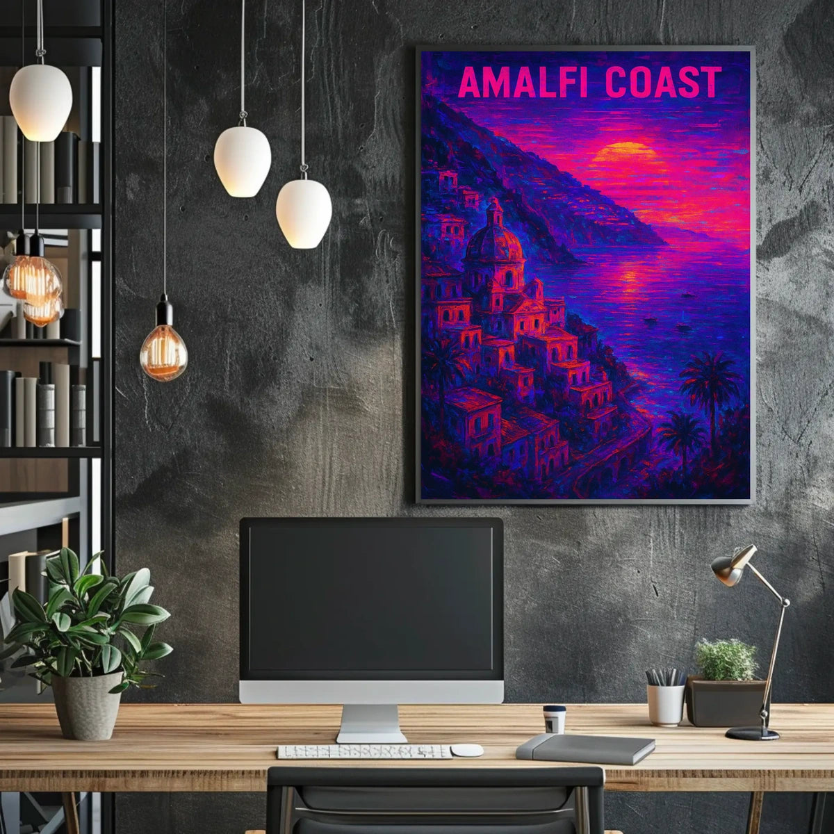 Amalfi Coast Sunset Poster