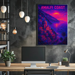 Amalfi Coast Sunset Poster