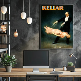 Kellar Classic Levitation Magic Show Vintage Artistic Poster