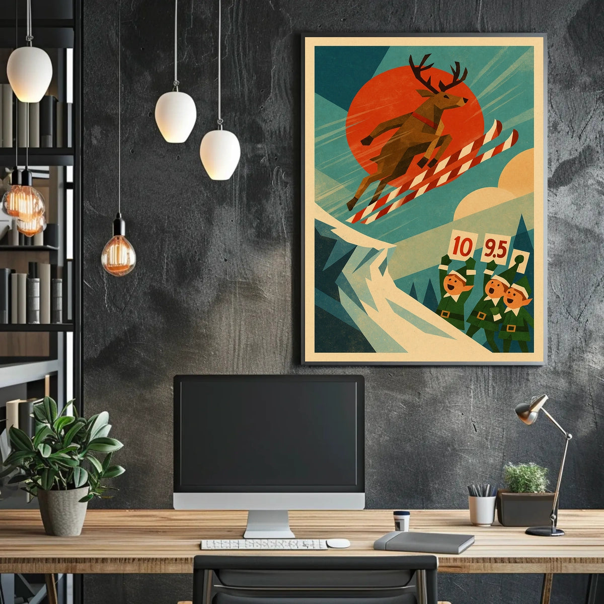 Reindeer Ski Jump Extravaganza Poster