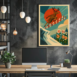 Reindeer Ski Jump Extravaganza Poster