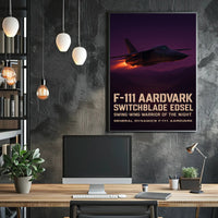 F-111 Aardvark Swing-Wing Cold War Military Poster