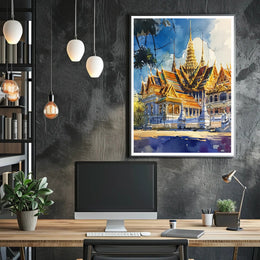 Majestic Temple Architecture Poster PosterGoat