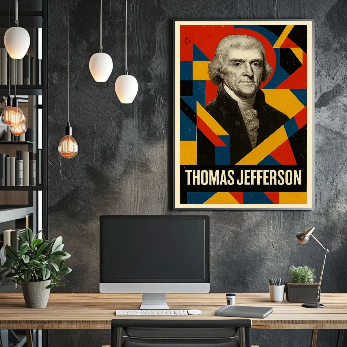 Thomas Jefferson 3rd President of the United States Abstract Pop Poster