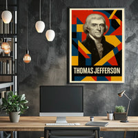 Thomas Jefferson 3rd President of the United States Abstract Pop Poster