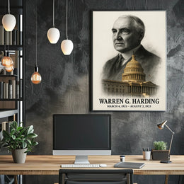 Warren G. Harding 29th President of the United States Reflections Poster