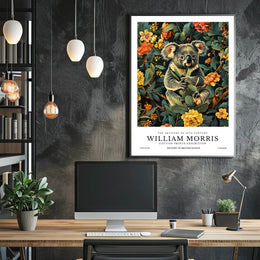 Whimsical Koala Art Poster with Nature-Inspired Design